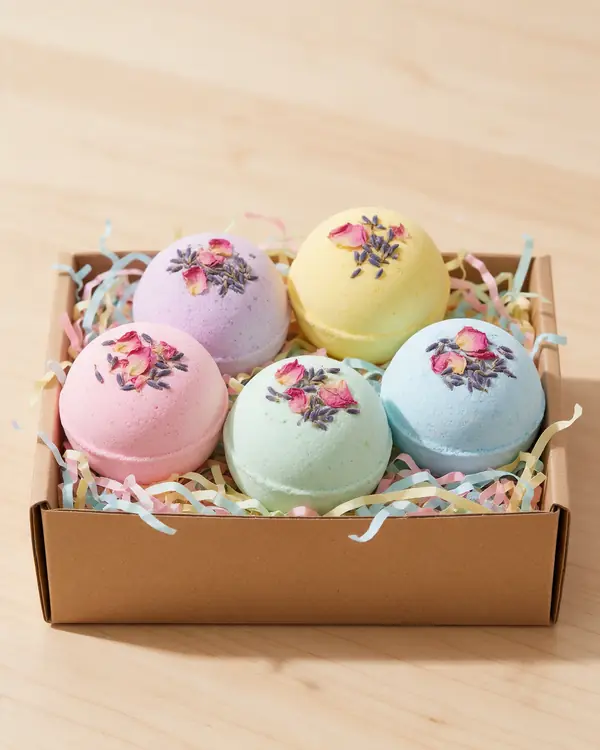 Bombas de baño de colores