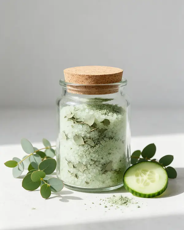 Sales de baño purificantes con eucalipto